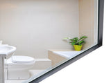 40x30inch Glossy Black Bathrooms For Wall Rectangle Vanity Corner Hangs Farmhouse W2091125788