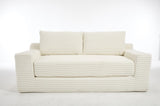 Loveseat Sofa Bed with Memory Foam & Steel Frame - No Assembly, Convertible 2-in-1 Design, Corduroy W2959P278432