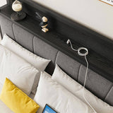Full Size Bed Frame, Storage Headboard with Charging Station, Solid and Stable, Noise Free, No Box 14849351