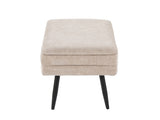 Contemporary Storage Bench in Black Metal and Light Brown Fabric B202P223620