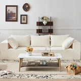 Coffee Table Rectangular Center Table for Living Room Open Space Side Table with Metal Frame W1911P269599