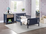 Connelly Reversible Panel Toddler Bed Midnight Blue/Vintage Walnut B02257227