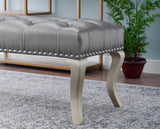 Decor Maxem Tufted FabricUpholstered Bench with Nailhead Trim T2574P164594