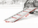 Gray Portable Dog Ramp Foldable Stairs for Medium Small Dogs to Get on Car Truck SUV 96896623