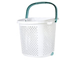 2 Bushel Rolling Plastic Laundry Hamper with Pop-up Handle, White, 2 Pack 54116224