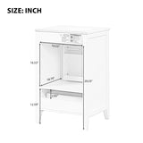 20" Bathroom Vanity with Sink, Bathroom Cabinet with Soft Closing Door, Storage Rack and A Drawer, N725P185452E