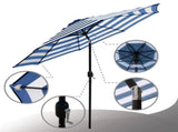Outdoor 9ft Patio Umbrella with Crank Handle and Push Button Tilt, Outdoor Market Umbrella with 8 26713465