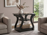 3-Tier End Table with Charging Station, Slim Side Table with USB Ports & Outlets, Modern Nightstand 87552332