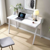 Home office writing desk Ground outlet USB-A ports finished on the back Wooden leg frame B107P302908