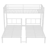 Twin over Twin & Twin Bunk Beds for 3, Twin XL over Twin & Twin Bunk Bed Metal Triple Bunk Bed, 10666024