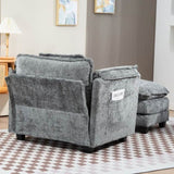 55.32*39.76" Oversized Sofa Indoor,Portable ottoman,Boucle Single Sofa Bed with Wider seat,Double W2715P269755