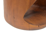 MGO Hollow Side Table, Wood-like texture,antique brown Color N770P212235A