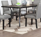 ZNTS Dining Room Furniture Natural Wooden Rectangular Dining Table 1pc Dining Table Only Nailheads and B011119664