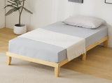 Twin Basic Bed Frame Pine Wood Painted Surface Bed Single Bed 74.41*37.99*12in Wood 87319993