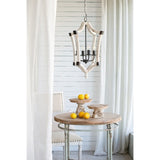 4 - Light Wood Chandelier, Hanging Light Fixture with Adjustable Chain for Kitchen Dining Room Foyer W2078138927