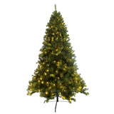 Pre-lit Christmas Tree 7.5ft Artificial Hinged Xmas Tree with 400 Pre-strung Led Lights Foldable W49819945