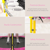 5.5FT Trampoline for Kids - 65" Outdoor & Indoor Mini Toddler Trampoline with Enclosure, Basketball 57537140