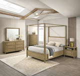 1pc Rustic 2-Drawer Nightstand with Open Shelf Wooden Bedroom Nightstand Tan / Beige Natural B011P255746