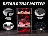 XL Clear Plastic Stackable Shoe Storage Box for Sneakers Remote Control LED Light Fits Up to Size 13 17121851