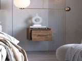 Dark Brown Wall-Mounted Floating Nightstand B062P175144