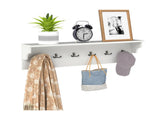 Wall Mount Coat Rack with Shelf - 31.5"x5.5"x8", 6 Hooks & 110LBS Capacity 95484208