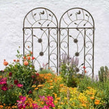 4 Pack Metal Garden Trellis 86.7" x 19.7" Rustproof Trellis for Climbing Plants Outdoor Flower W1586P243845