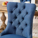 Nikki Collection Modern, High-end Tufted Solid Wood Contemporary Flax Upholstered Linen Dining Chair W1143P233650