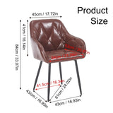 Dining Set of 2, Upholstered Kitchen with Comfortable Seat, Faux Leather Vintage W3112P262571
