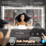 LED Bathroom Mirror 60x 32 Inch with lights, anti-Fog & Dimming Led Bathroom Vanity Mirror W134070939