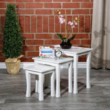 ZNTS 3-Piece Nesting Table Set, White B04660618