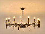 16-Light Black Gold Chandelier, 37.63" Modern Farmhouse Chandelier for Dining Room Over Table, Large 82153497