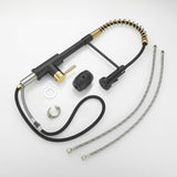 Commercial Black and Nickel Gold Faucet with Pull Out Sprayer, Single Handle Single Lever W1932P172336