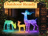 3-Piece Christmas Reindeer Family Set, Smart RGB 343 LED Lights, Surplife APP Control, 3D Lighted 92010129