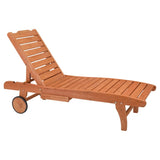 ZNTS 183*58*36.5cm Outdoor Garden Fir With Wheels And Drawers Two-Speed Adjustment Garden Wooden Bed 26963924