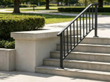 5-Step Stair Handrail Kit, Transitional Black Retro Arch Design with Installation Hardware, for 86165355