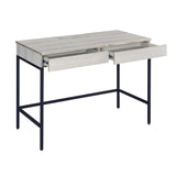 Natural and Black Writing Desk with 2 Drawers B062P184551