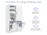 Bathroom Storage Cabinet with Doors and Drawers, Tilt-Out Laundry Hamper, Multiple Storage Space, 81413767