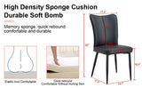 Modern Black PU Chair Set - Four Pieces, The backrest has a vertical and smooth line design.Suitable W1151P268762