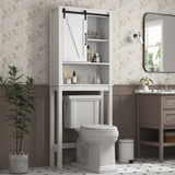 ZNTS Over-the-Toilet Storage Cabinet, Space-Saving Bathroom Cabinet, with Adjustable Shelves and A Barn W40935622