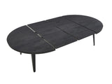 Extendable table,DINING TABLE,OFFICE TABLE,COFFEE TABLE,metal leg,MDF top,100/140/180x100x75cm,BLACK W234P288307