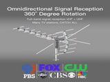 TA-001 360&degRotation UV 45-230MHz/470-860MHz 15-22dB Outdoorn Antenna Black 57799748