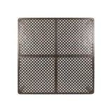 Outdoor Modern Aluminum Dining Table with Woven Accents, Gloss Black 65144.00BZE