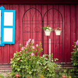 4 Pack Metal Garden Trellis 78.7" x 19.7" Rustproof Trellis for Climbing Plants Outdoor Flower W158681138
