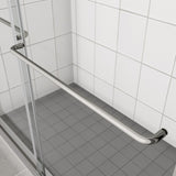 Bypass shower door, sliding door, with 1/4" tempered glass and Chromed finish 50-54"x70" W2122131036