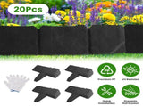 Plastic Lawn Edging, Interlocking Garden Landscape Border, 20Piece 16ft Flexible PP Garden Edging 43859441