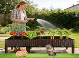 Raised Garden Bed Planter Box, 3 Size Options Self-Watering Elevated Garden Bed, Lightweight PP 83896337