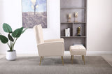 Modern Accent Chair with Ottoman, Comfy Armchair for Living Room, Bedroom, Apartment, Office W136192197