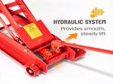 Hydraulic Transmission Service/Floor Jack Lift 1/2 Ton Capacity, Low Profile Roll-Under 13793118