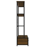 3-Shelf Metal with Drawers for Home Office, Open, Vintage Industrial Style W1580P251086