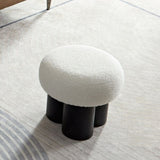 W8017-1 White lamb wool seat, barrel PVC pipe with black ash willow W2085129980